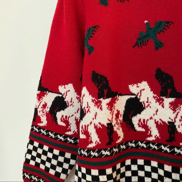VINTAGE 90s Retriever Dog Charter Club Sweater M - Picture 2 of 8